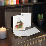Brown Sewing Machine  - Greeting cards (8, 16, and 24 pcs)