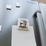 Fall Sewing - Porcelain Magnet, Square