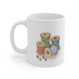 Sewing Thread Spools Ceramic Mug 11oz