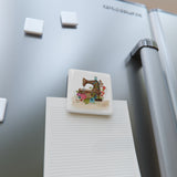 Antique Sewing Machine -  Porcelain Magnet, Square