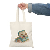 Antique Sewing Box  Natural Tote Bag