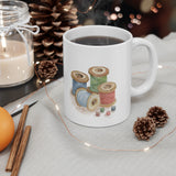 Sewing Thread Spools Ceramic Mug 11oz