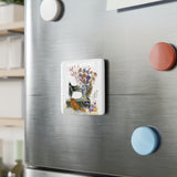 Fall Sewing - Porcelain Magnet, Square