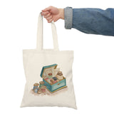 Antique Sewing Box  Natural Tote Bag