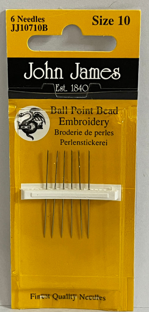 Needles John James Ball Point Bead Embroidery Size 10