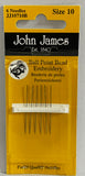 Needles John James Ball Point Bead Embroidery Size 10