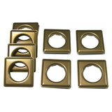 Fast-Set Metal, #12 Square Grommet, 1 9/16", 8 Sets