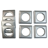 Fast-Set Metal, #12 Square Grommet, 1 9/16", 8 Sets
