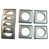Fast-Set Metal, #12 Square Grommet, 1 9/16", 8 Sets