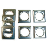 Fast-Set Metal, #12 Square Grommet, 1 9/16", 8 Sets