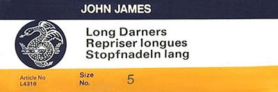 John James Long Darners  #5/7/9 Needles
