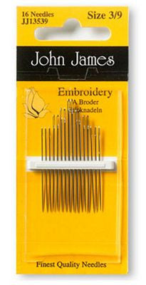9 John James Embroidery/Crewel #3/9 Needles