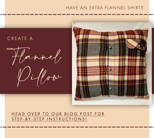 Fall Flannel Shirt Pillow