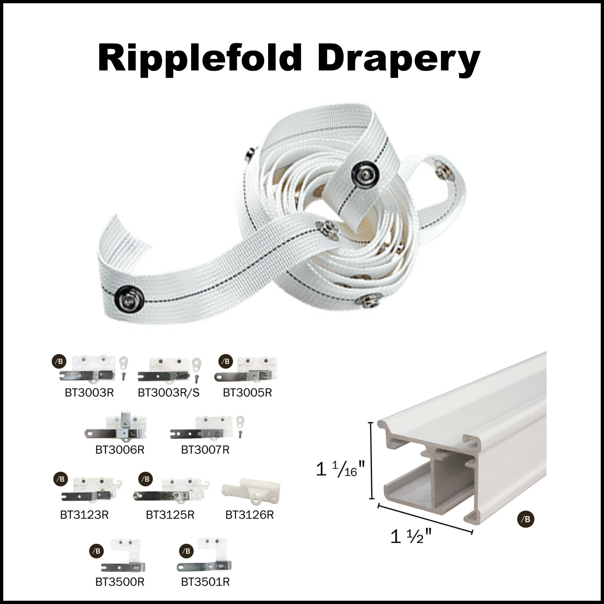 Ripplefold Drapery Supplies