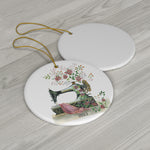 Holiday Inspirations Ceramic Round Ornament