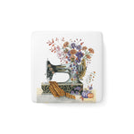 Fall Sewing - Porcelain Magnet, Square