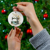 Sewing Inspirations Ceramic Round Ornament