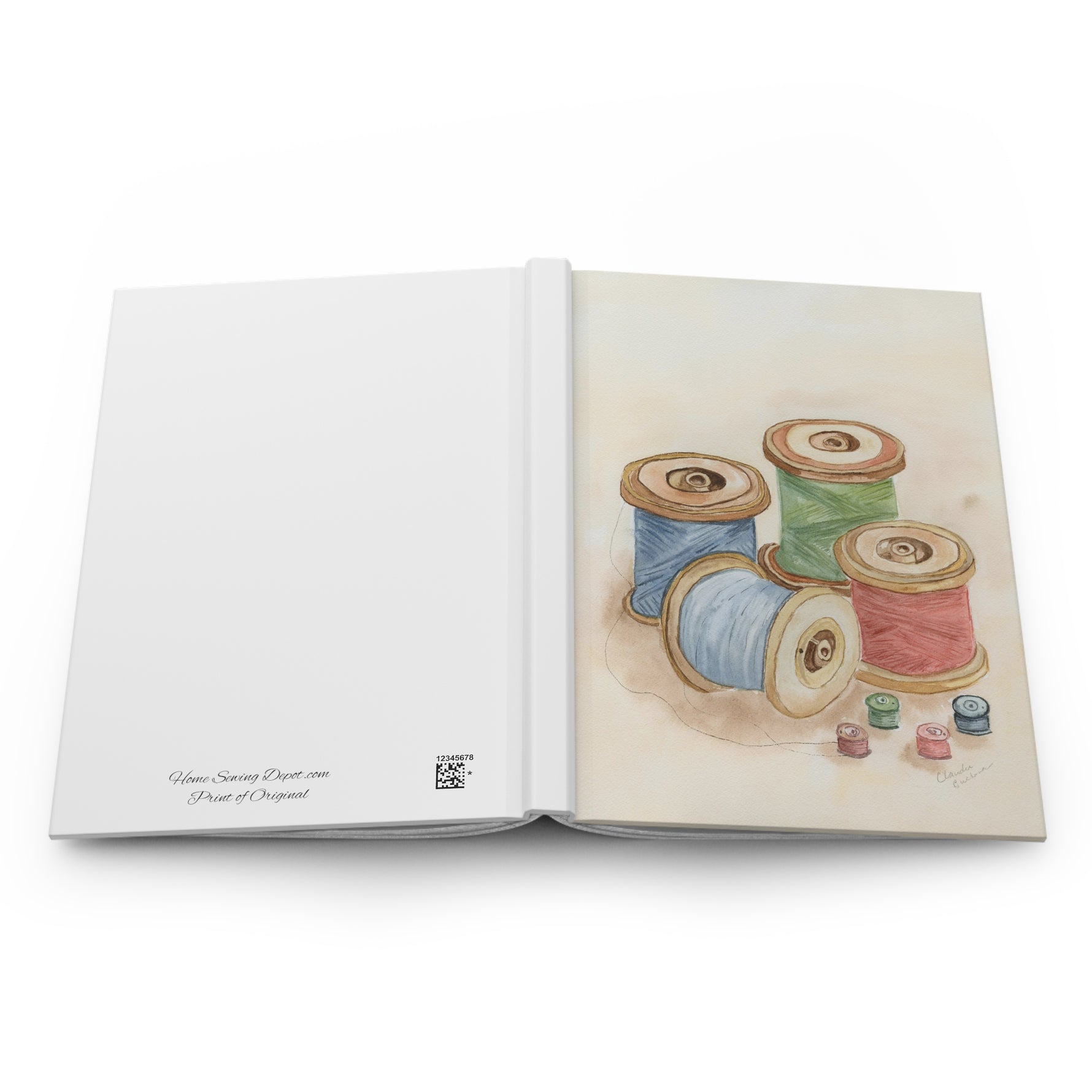 Antique Thread Spools  - Hardcover Journal Matte