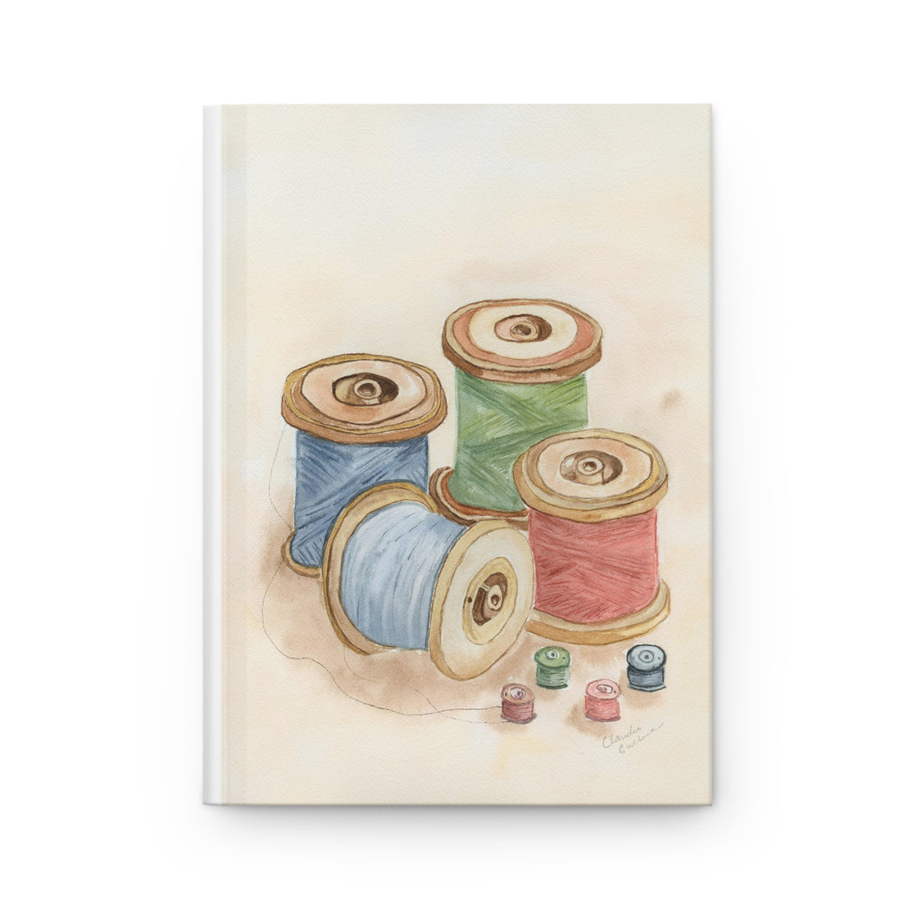 Antique Thread Spools  - Hardcover Journal Matte