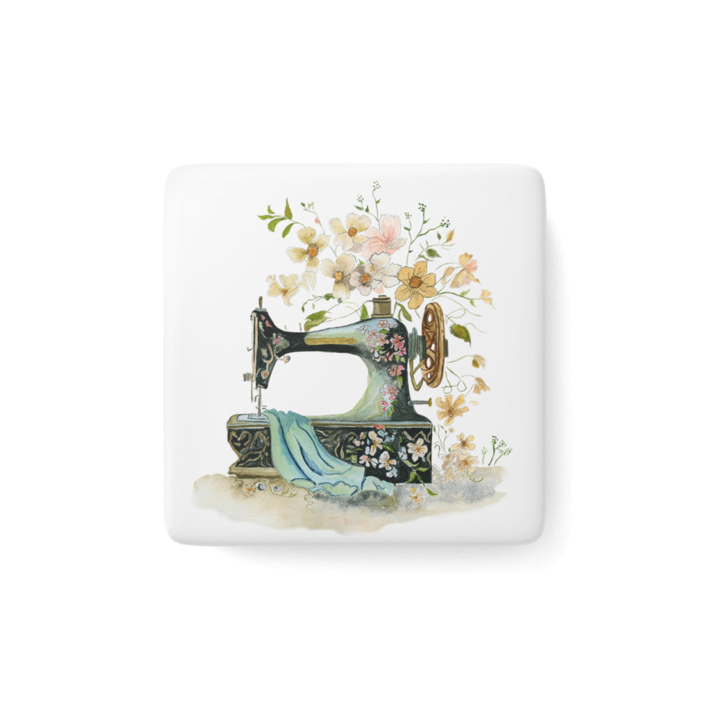 Sewing In Inspiration  Porcelain Magnet, Square
