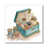 Antique Sewing Box  Magnet