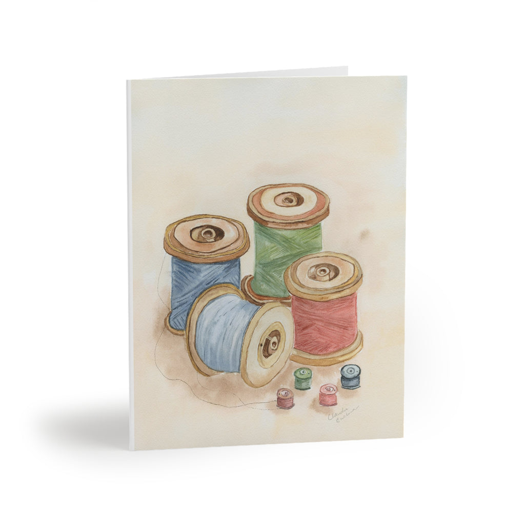 Sewing Thread Spools - Greeting cards (8, 16, and 24 pcs)