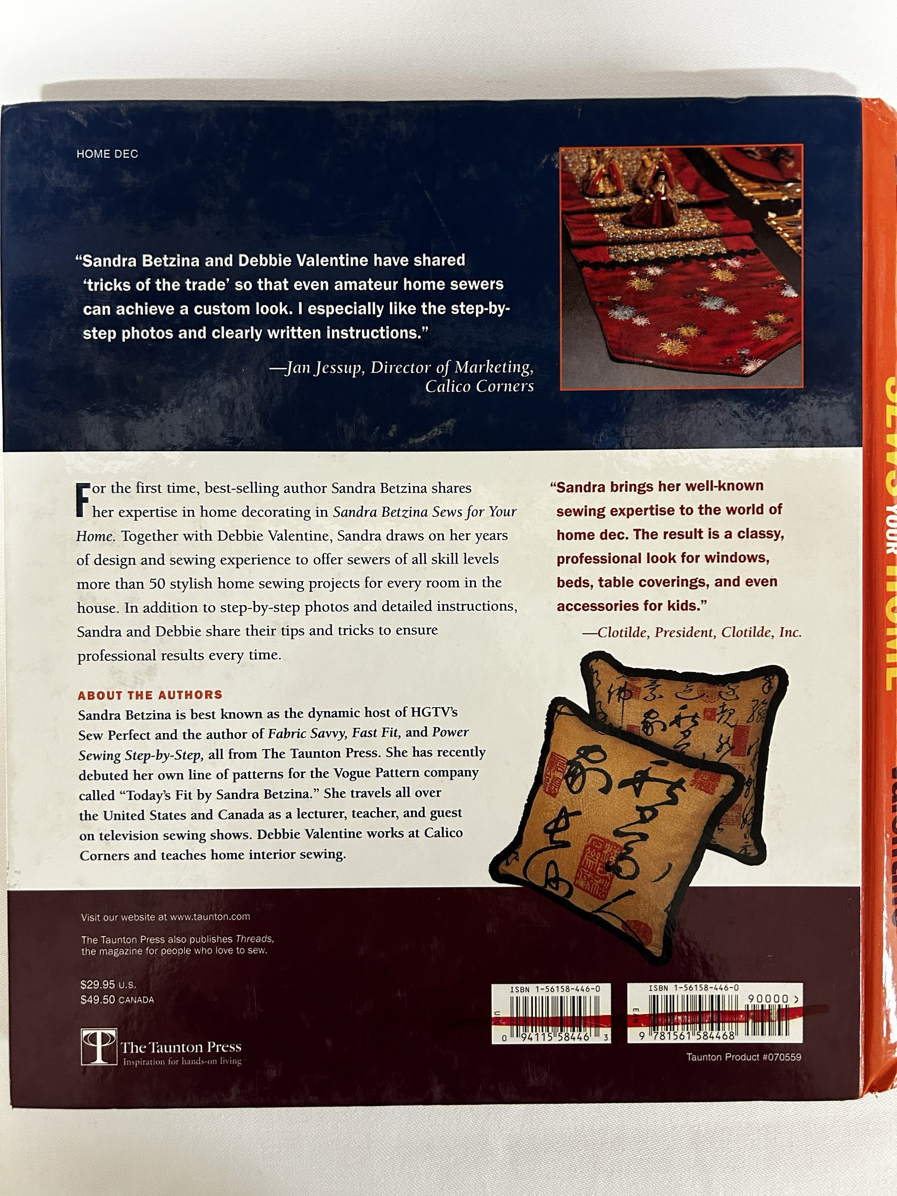 Sandra Betzina Sews for Your Home
