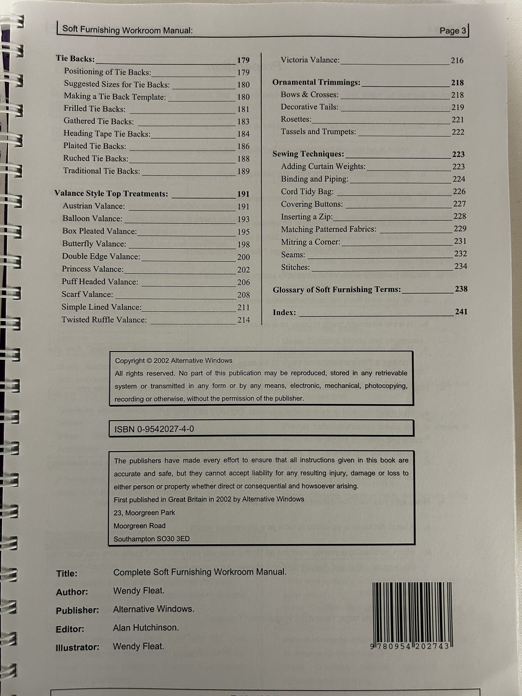 Soft Furnishing Workroom Manual