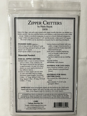 IJ850 Zipper Critters