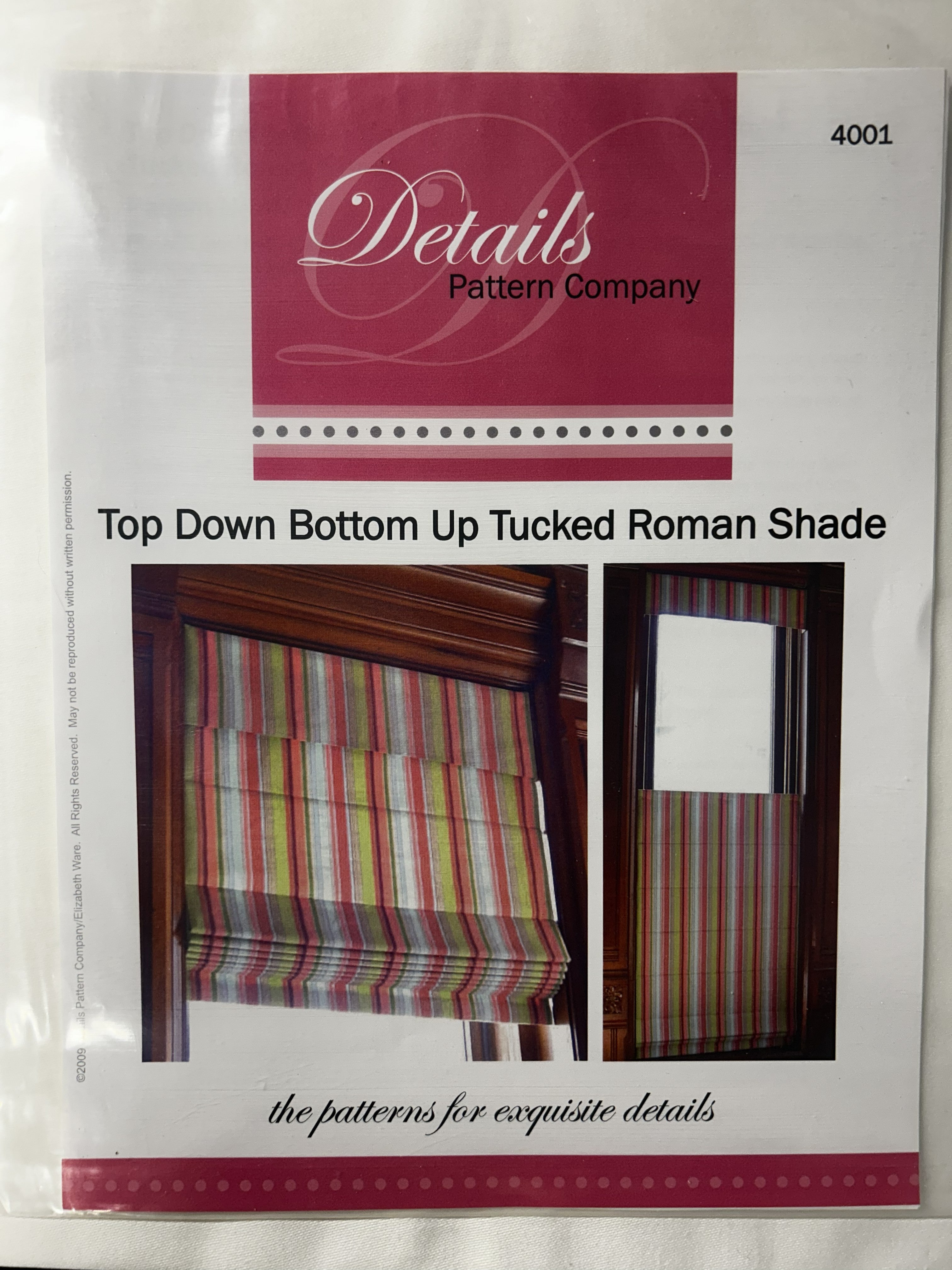 Top Down Bottom Up Tucked Roman Shade