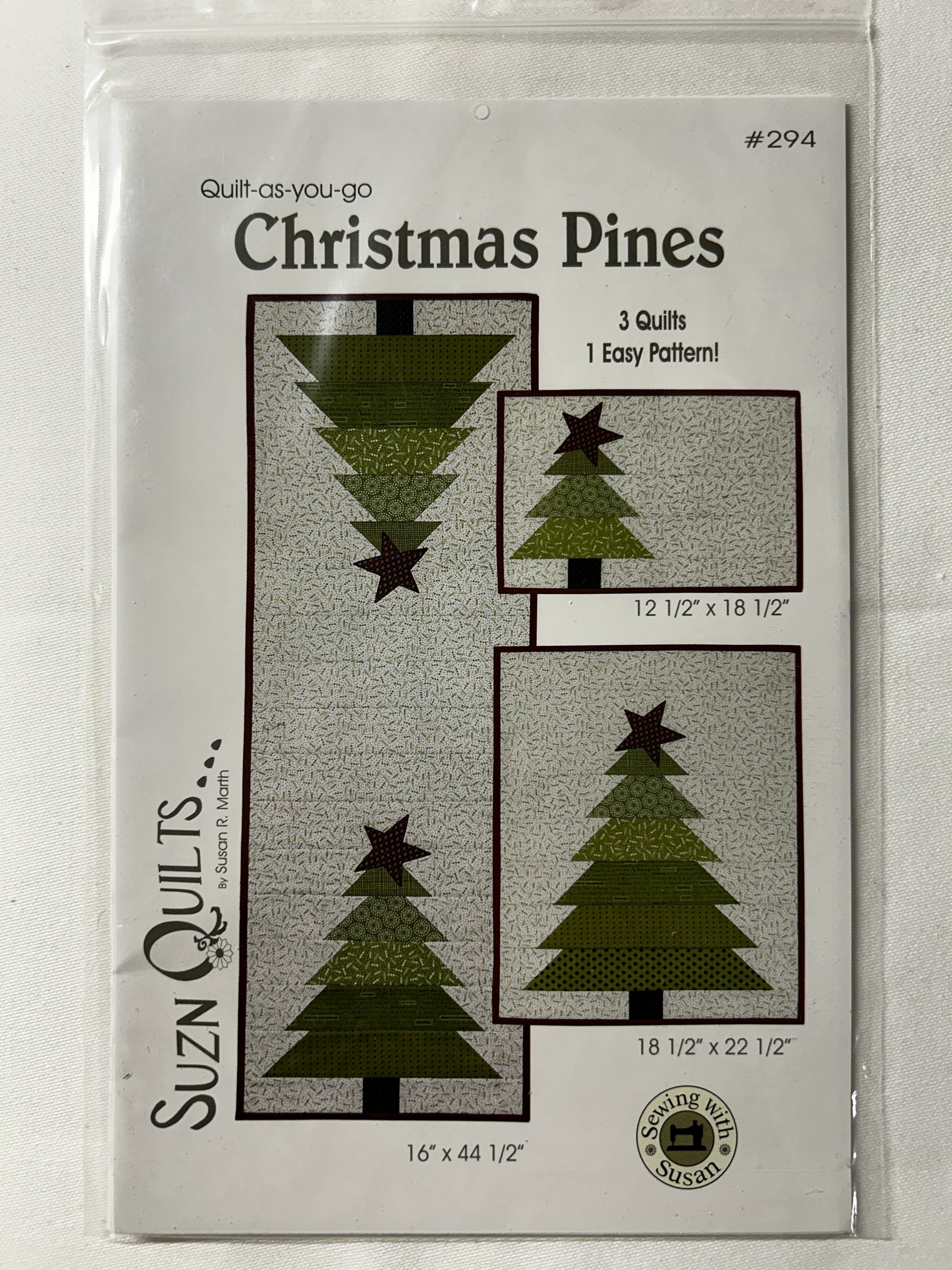 Quilt-as-you-go Christmas Pines