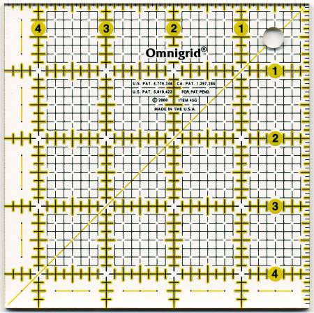 Omnigrid 4 1/2" x 4 1/2" Ruler