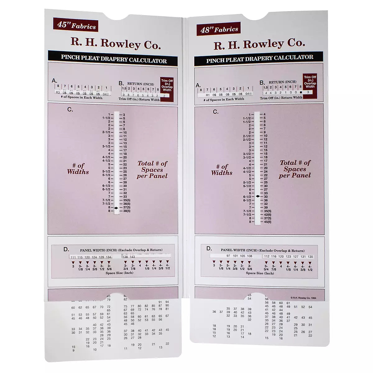 Pinch Pleat Drapery Calculator