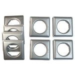 Fast-Set Metal, #12 Square Grommet, 1 9/16", 8 Sets