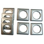 Fast-Set Metal, #12 Square Grommet, 1 9/16", 8 Sets
