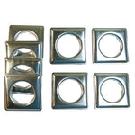 Fast-Set Metal, #12 Square Grommet, 1 9/16", 8 Sets