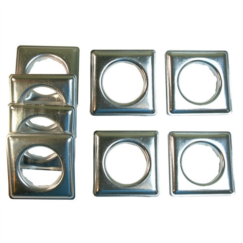 Fast-Set Metal, #12 Square Grommet, 1 9/16", 8 Sets