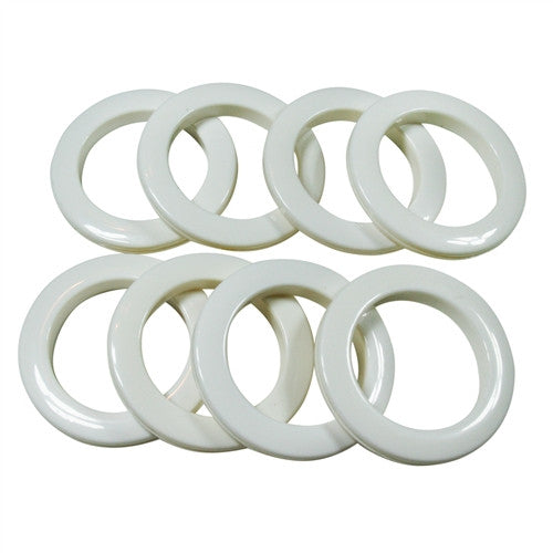 Round Plastic Grommets, 1 3/8" ID, #10, 11 Colors, 8 Sets