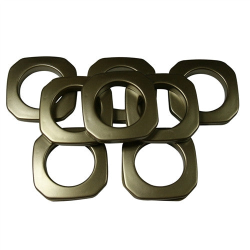 Square Plastic Grommets,  1 3/8" ID, #10,  9 Colors, 8 Pack