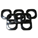 Square Plastic Grommets,  1 3/8" ID, #10,  9 Colors, 8 Pack