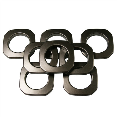 Square Plastic Grommets,  1 3/8" ID, #10,  9 Colors, 8 Pack