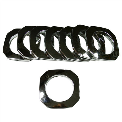 Square Plastic Grommet, 1 7/8", #15, 9 Colors, 8 Sets
