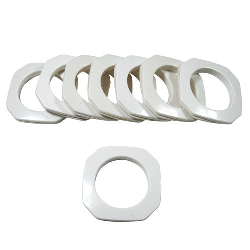 Square Plastic Grommet, 1 7/8", #15, 9 Colors, 8 Sets