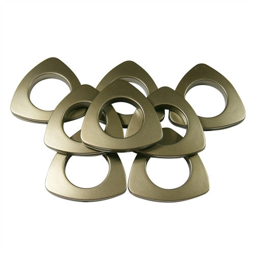 Triangle  Plastic Grommets, 13/8" ID. #10, 9 Colors,  8 Sets