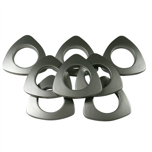 Triangle  Plastic Grommets, 13/8" ID. #10, 9 Colors,  8 Sets