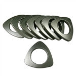 Triangle Plastic Grommets, 17/8", #15,  8 Sets, 9 Colors, 8 Sets