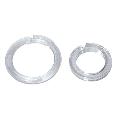 Clear Plastic Split Rings -2 Sizes for Roman Shades, or Window Treatments