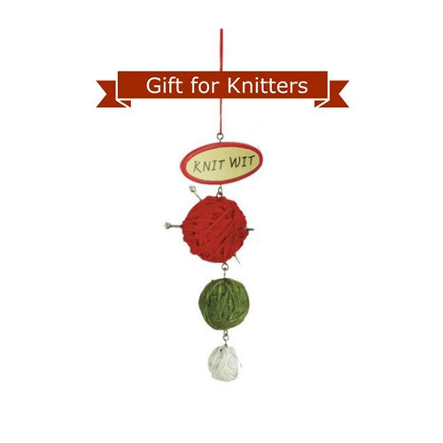 Knitting Ornament - Knit Wit