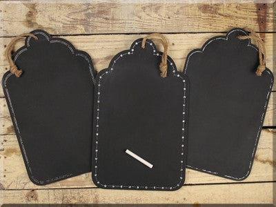 Large Hanging Chalkboard Set 3 -10"Wide x16"Tall