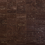 Dark Chocolate Brown Gold Flecked Cork Fabric